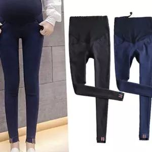 C85 밑단 줄무늬 스키니 임부용바지 M XL 204613 임산