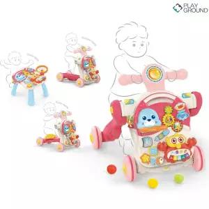 [보리보리/하늘썬별]하늘썬별 4 in 1 해피 걸음마 붕붕카 에듀 테이블 핑크 huanhe0827