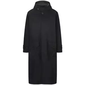 [롯데백화점]지이크 F/W 럭셔리 히든 버튼 후드 블랙 발마칸 코트 PHN7302