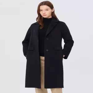 닥스 여성 24FW [스테디셀러][캐시미어100%] 블랙 스티치 포인트 롱 코트 WKCO4D925BK