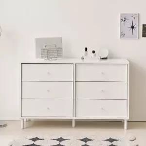 보루네오 마르체 폴라 E0자재 6단 파티션 와이드 서랍장 1200 BOW521C (착불)