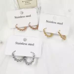 ONM 고급 써지컬스틸 링 귀걸이 데일리 스타일 볼드