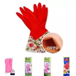 (10개) 기모 고무장갑 라텍스 다용도 장갑/고무/니트릴/설거지/청소/조리용/청소용/주방/조리/미용/해루질