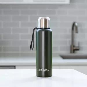 듀얼 보온병 다크그린 1.5L 등산 커피 온도유지