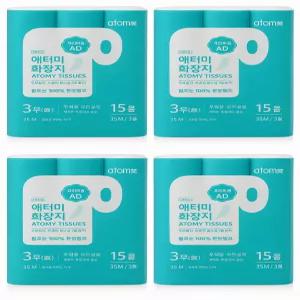 애터미 화장지 4D(35M x 15롤) x 4팩