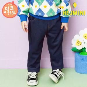 [헤이미니] 베어왕기모사선지데님팬츠