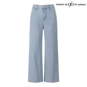 [롯데백화점]르샵/나인식스뉴욕 뒷 밴딩 일자핏 데님 여성 롱 팬츠 (NO1TA005L0)