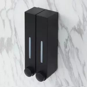 샴푸 비누케이스 2구 디스펜서 물비누 벽걸이 샴푸디스펜서 린스디스펜서