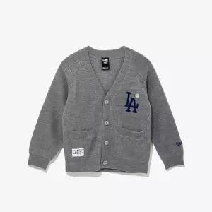[롯데백화점]뉴에라 키즈 MLB LA 다저스 카디건 헤더 그레이 14863846