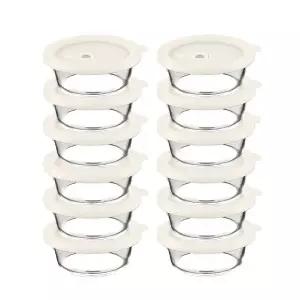 내열오븐유리 촉촉한 즉석한끼용기(원형 400mlx6p)-2개 밥용기 유리용기 냉동밥보관 찜기 반찬통