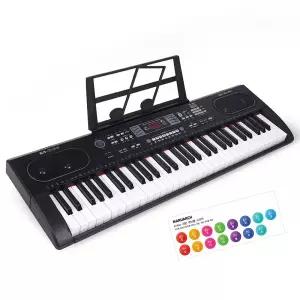 마루아치 MQ-6133 61키 전자 디지털 피아노 계이름 스티커 키보드 신디사이저 악기 교습용 전문가용