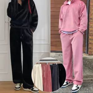 벨리 코듀로이 융기모 트레이닝 세트 4color / 남녀공용 빅사이즈 F, XL 융털 양털 겨울 트레이닝 아노락 바지 셋업