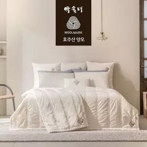 [박술녀] 도톰 겨울양모 순면 워싱 이불2장+베개커버2장 Q퀸 (작품명 영화2) 선물추천