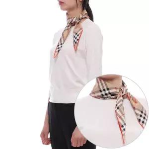 [롯데백화점]버버리 25FW 여성 다이아몬드 체크 실크 스카프 8101852 SAND W 25F