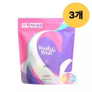 워시앤위시 캡슐 세제 드럼 일반 겸용 32개입 3팩