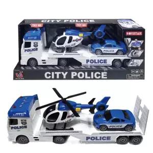 데코앤 사운드 자이언트 경찰 트레일러 미니카 작동