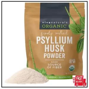 유기농 차전자피 분말 10 온스 곱게 갈은 무향