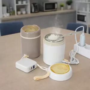 런치버스 전기 가열 보온 도시락 푸드자 죽통 밥통 스텐 보온용기 직장인 학생 발열