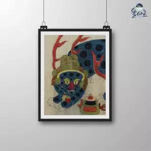 해태도 1 민화 도안 본 민화그리기 본그림 공모전 취미 원데이클래스 컬러링 수업자료 민화본