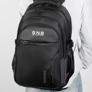 [옷자락]남학생용 다칸 포켓 블랙 레터링 버클 백