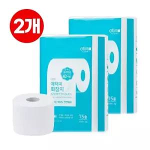 애터미 천연펄프 화장지 4D 35M 15롤 2팩
