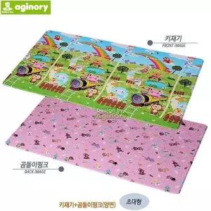 초대형 키재기 아기노리 놀이방매트 양면 곰돌이핑크