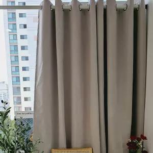 [창문형] 99.99%차단 암막커튼 + 초강력 커튼압축봉 세트