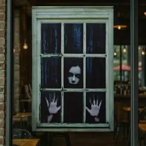 할로윈장식스티커 처녀귀신) 귀신 귀신스티커 처녀귀신 할로윈 할로윈스티커 고스트