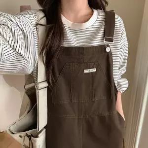 [공구우먼] [제작] 취향따라 코튼&데님 멜빵 롱 원피스 84196 빅사이즈 여성의류