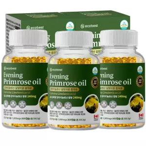 감마리놀렌산 달맞이꽃종자유 1001mg 300캡슐 3병 15개월분 GLA 240 달맞이꽃오일 여성 캐나다 직수입 건강기능식품