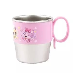 위시캣 손잡이 스텐컵 280ml