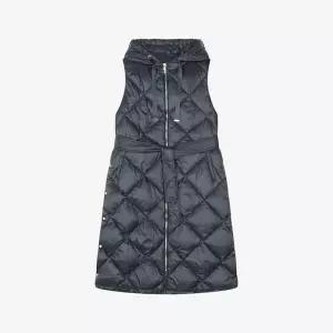 씨[SI] 퀼팅 덕 다운 후드 롱 베스트 (SLLVJX2751)