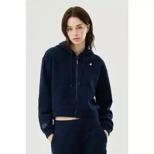 [르꼬끄](센텀시티점)(50% OFF) 플러피니트 루즈핏 후드 집업 (QP422OFTO2_NVY)