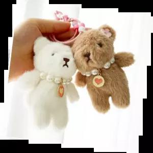 곰돌이키링 귀여운 캐릭터 키링 핸드폰 악세사리 선물 소품 여성 남성 아동용
