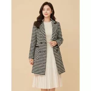 [조이너스]하운트 체크 하프 코트-JW22CO1701685C