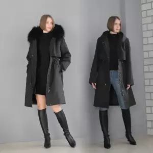 NEW 천연렉스안감 풀스킨 라쿤후드롱야상