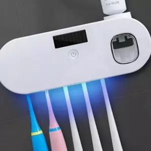 화이트 태양광 충전 칫솔 살균기 무선 욕실 살균 보관기