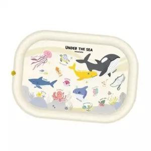 아라칸 분수 매트 지름 110cm어린이 키즈 애기 베이비 물놀이 연결 직사각형 아기 예쁜 나오는