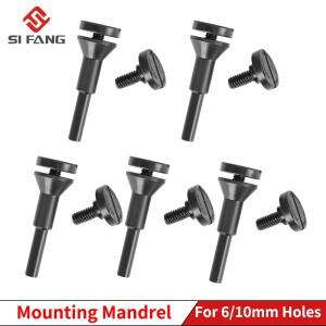 5개/대 장착 맨드릴 맞춤 원형 톱 블레이드 다이 그라인더 로타리 도구 용 6/10mm 나사 너트가있는 연결로