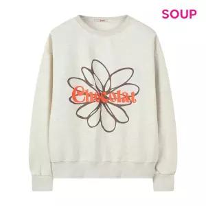 [롯데백화점]SOUP 플라워 드로잉 레터링 기모 맨투맨 티셔츠 (S5ALT05)