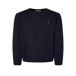 헤지스 남성 25FW [시즌오프][파인 울] 네이비 울 크루넥 니트 HZSW5D401N2