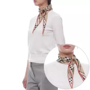 [롯데백화점]버버리 25FW 여성 다이아몬드 체크 실크 스카프 8116998 SAND 25F