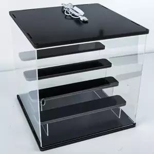 투명 장식장 피규어 건담 진열장 led 장식장 4단 조명 디스플레이 미니피규어 아크릴 수집품 무드등