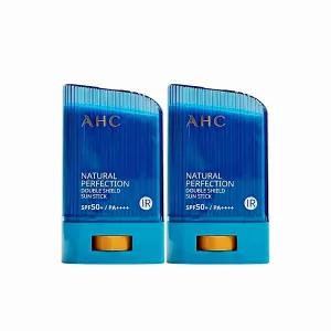AHC 내추럴 퍼펙션 더블 쉴드 선스틱 22g (SPF 50+) 파랑색 2개