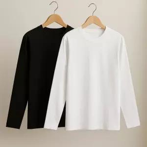 [3장세트] 에코힐 국내생산 긴팔티셔츠 순면 100% 30수 티셔츠 여자 남자 라운드 긴팔 교복 레이어드 면티