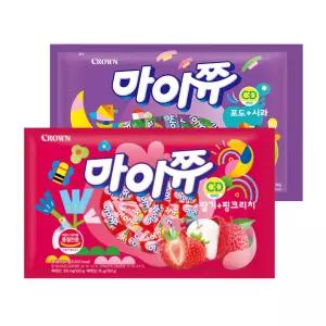 [G] 크라운 마이쮸 봉지 720g 6봉 (포도사과3+딸기핑크리치3)