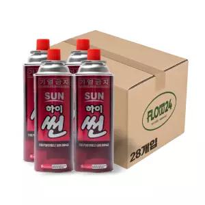 국민연료 썬연료 자매품 하이썬 부탄가스 220g 1박스 28개