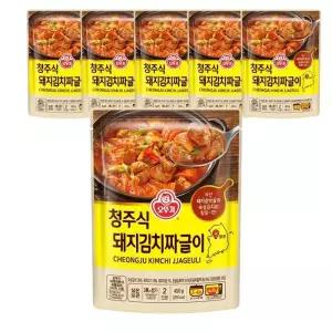 오뚜기 청주식 돼지 김치짜글이 450g X 6개 즉석 간편국