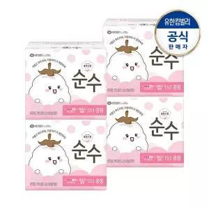 [좋은느낌] 순수 생리대 울트라슬림 중형18PX4팩