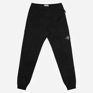 스톤아일랜드 5F 3100031 S0010 V0029 와펜 패치 수피마 카고 팬츠 블랙